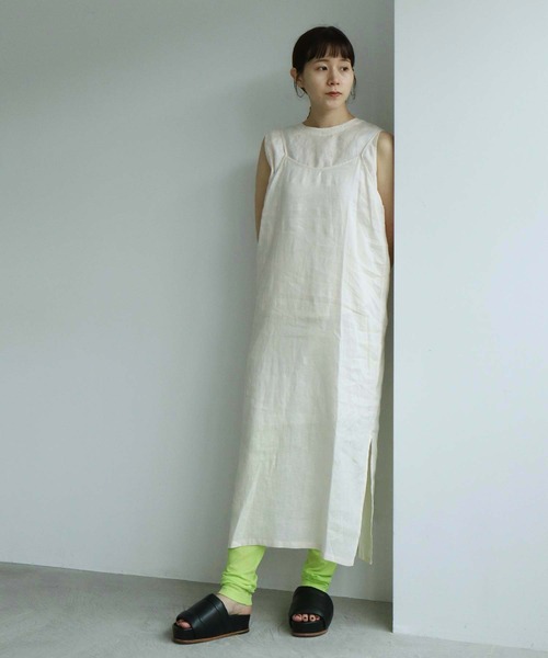 note et silence （ノートエシロンス）の「.シアーフライス　ロングレギンス（レギンス/スパッツ・レディース・ブラック/ホワイト/レモンイエロー/ピンク・FREE）」の21枚目の写真