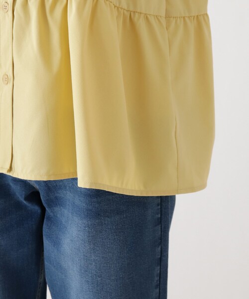 Cutie Blonde(キューティーブロンド)の「◆【S-L/2点セット】ティアードブラウス+インナー(シャツ/ブラウス・レディース・カーキ/マスタード/ナチュラル・01/02/03)」の9枚目の写真