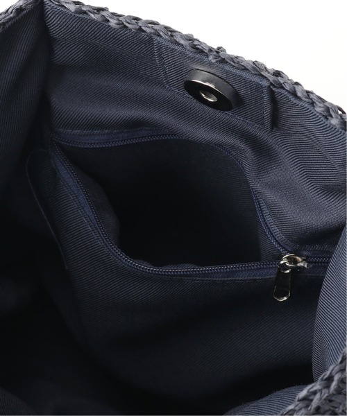 JOURNAL STANDARD relume（ジャーナルスタンダード　レリューム）の「●RELUME ペーパーフリンジバッグ◆（かごバッグ・レディース・カーキ/ナチュラル/ネイビー/オレンジ・FREE）」の13枚目の写真