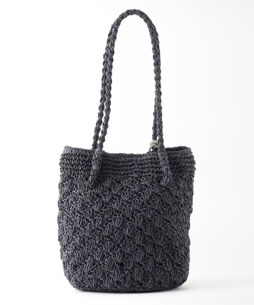 JOURNAL STANDARD relume（ジャーナルスタンダード　レリューム）の「●RELUME ペーパーフリンジバッグ◆（かごバッグ・レディース・カーキ/ナチュラル/ネイビー/オレンジ・FREE）」の9枚目の写真