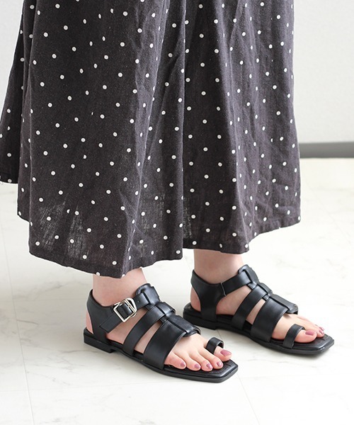 JELLY BEANS（ジェリービーンズ）の「グルカトングサンダル(210-30300)JELLY BEANS(ジェリービーンズ)（サンダル・レディース・ホワイト/ブラック/ベージュ・S/M/L）」の22枚目の写真