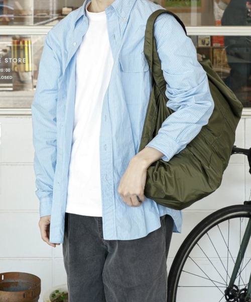 HIGHTIDE(ハイタイド)の「romo CONVENI BAG INBENTO ロモ コンビニバッグ インベント エコバッグ マルシェバッグ レジカゴバッグ Lサイズ(エコバッグ/サブバッグ・メンズ・カーキ・FREE)」の2枚目の写真