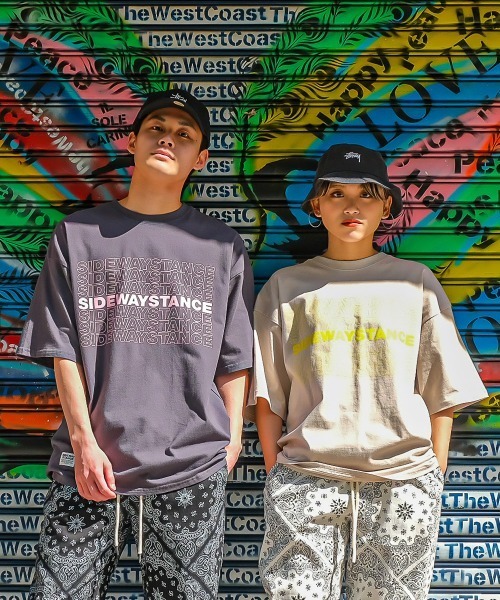 SIDEWAY STANCE(サイドウェイスタンス)の「【SIDEWAY STANCE】ブランドロゴ プリント ピスネーム 半袖Tシャツ(Tシャツ/カットソー・メンズ・ブラック/グレイッシュベージュ/パープル/ホワイト/チャコール・MEDIUM/X-LARGE/LARGE)」の15枚目の写真