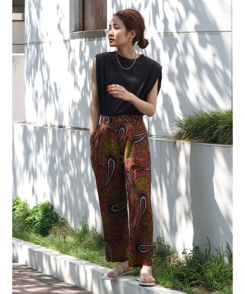 Ungrid（アングリッド）の「エスニックタックパンツ（その他パンツ・レディース・オレンジ/グリーン・FREE）」の5枚目の写真