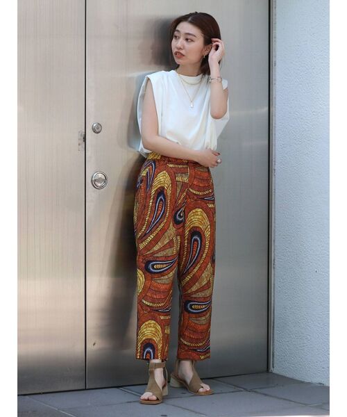 Ungrid（アングリッド）の「エスニックタックパンツ（その他パンツ・レディース・オレンジ/グリーン・FREE）」の7枚目の写真