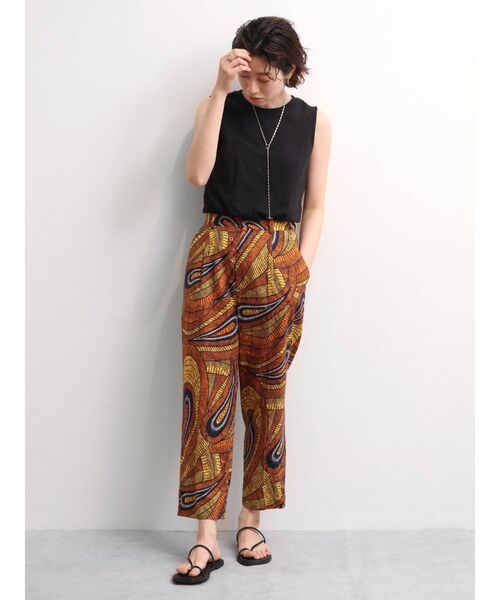 Ungrid（アングリッド）の「エスニックタックパンツ（その他パンツ・レディース・オレンジ/グリーン・FREE）」の3枚目の写真