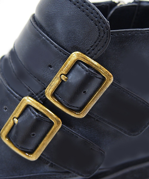 one after another NICE CLAUP(ワンアフターアナザーナイスクラップ)の「【ViVi12月号掲載商品 ナイスクラップ】厚底ベルトブーツ(ブーツ・レディース・ブラック/ブラウン・LARGE/SMALL/MEDIUM)」の8枚目の写真