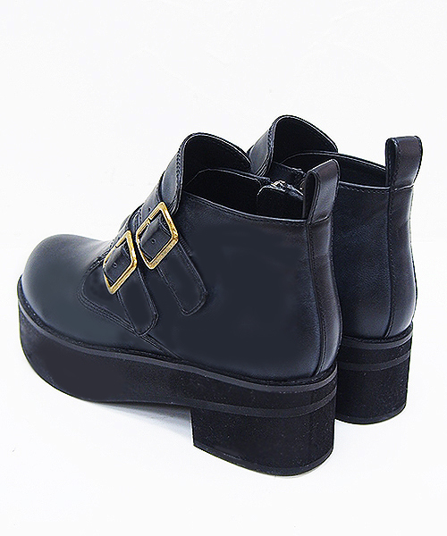 one after another NICE CLAUP(ワンアフターアナザーナイスクラップ)の「【ViVi12月号掲載商品 ナイスクラップ】厚底ベルトブーツ(ブーツ・レディース・ブラック/ブラウン・LARGE/SMALL/MEDIUM)」の10枚目の写真