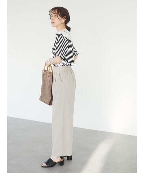 RAY CASSIN FAVORI（レイカズンフェバリ）の「・RAY CASSIN リネンタッチワイドパンツ＊（その他パンツ・レディース・カーキ/グレイッシュベージュ/ブラック・FREE）」の14枚目の写真