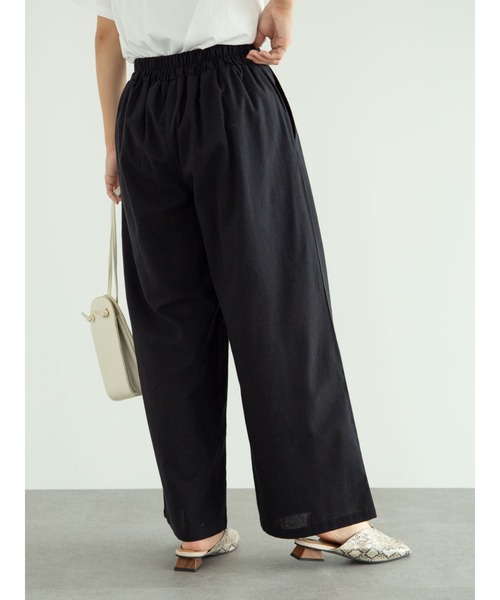 RAY CASSIN FAVORI（レイカズンフェバリ）の「・RAY CASSIN リネンタッチワイドパンツ＊（その他パンツ・レディース・カーキ/グレイッシュベージュ/ブラック・FREE）」の9枚目の写真