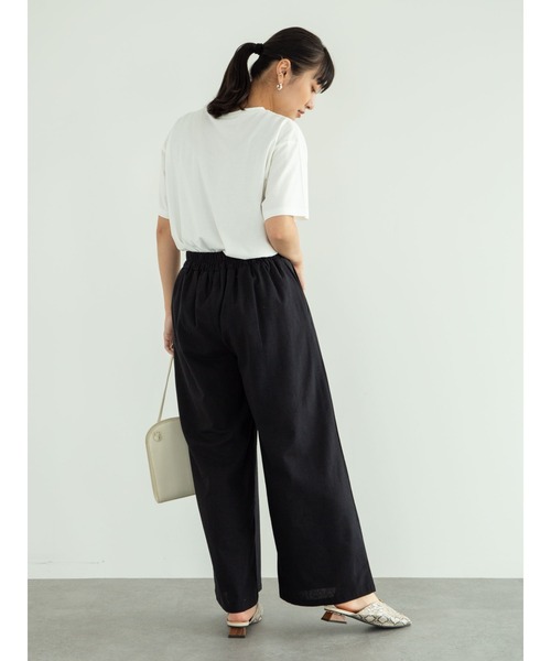 RAY CASSIN FAVORI（レイカズンフェバリ）の「・RAY CASSIN リネンタッチワイドパンツ＊（その他パンツ・レディース・カーキ/グレイッシュベージュ/ブラック・FREE）」の7枚目の写真