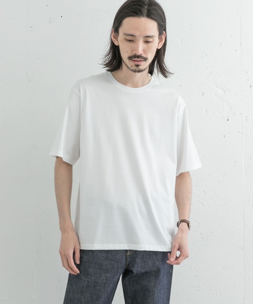 URBAN RESEARCH（アーバンリサーチ）の「SUVIN COTTON SHORT-SLEEVE T-SHIRTS（Tシャツ/カットソー・メンズ・ホワイト/チャコールグレー/ブラウン・MEDIUM/LARGE）」の2枚目の写真