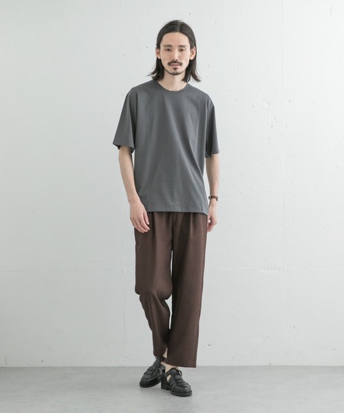 URBAN RESEARCH（アーバンリサーチ）の「SUVIN COTTON SHORT-SLEEVE T-SHIRTS（Tシャツ/カットソー・メンズ・ホワイト/チャコールグレー/ブラウン・MEDIUM/LARGE）」の14枚目の写真