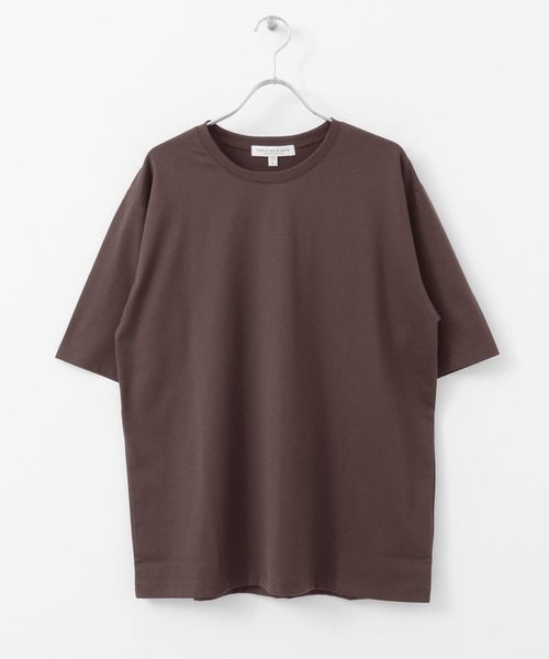URBAN RESEARCH（アーバンリサーチ）の「SUVIN COTTON SHORT-SLEEVE T-SHIRTS（Tシャツ/カットソー・メンズ・ホワイト/チャコールグレー/ブラウン・MEDIUM/LARGE）」の6枚目の写真