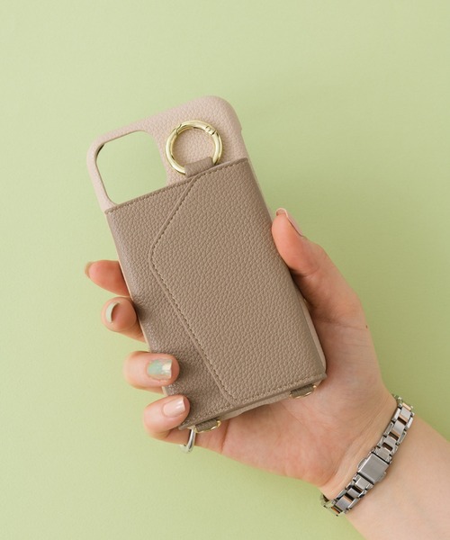 ensemble(皮革ブランド)（アンサンブル）の「iPhoneケースポルテ バイカラータイプ 【iPhone13mini iPhone13 iPhone13pro iPhone12 iPhone12Pro iPhone12mini iPhone11 iPhone11Pro iPhone6/6s/7/8/SE2 対応】（スマホケース/カバー・レディース・ブラック/グレー/ベージュ・SMALL/LARGE/X-LARGE/LL2/LL1/A/C/B）」の13枚目の写真