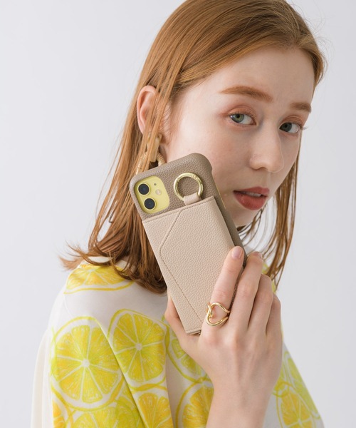 ensemble(皮革ブランド)（アンサンブル）の「iPhoneケースポルテ バイカラータイプ 【iPhone13mini iPhone13 iPhone13pro iPhone12 iPhone12Pro iPhone12mini iPhone11 iPhone11Pro iPhone6/6s/7/8/SE2 対応】（スマホケース/カバー・レディース・ブラック/グレー/ベージュ・SMALL/LARGE/X-LARGE/LL2/LL1/A/C/B）」の22枚目の写真