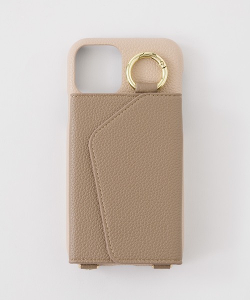 ensemble(皮革ブランド)（アンサンブル）の「iPhoneケースポルテ バイカラータイプ 【iPhone13mini iPhone13 iPhone13pro iPhone12 iPhone12Pro iPhone12mini iPhone11 iPhone11Pro iPhone6/6s/7/8/SE2 対応】（スマホケース/カバー・レディース・ブラック/グレー/ベージュ・SMALL/LARGE/X-LARGE/LL2/LL1/A/C/B）」の5枚目の写真