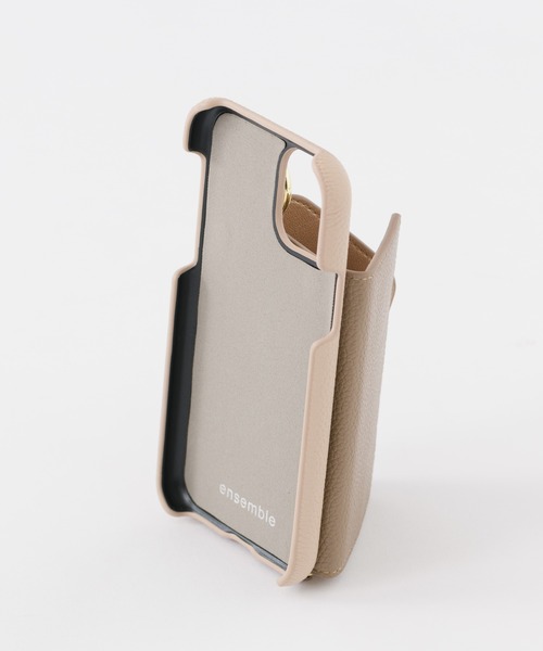 ensemble(皮革ブランド)（アンサンブル）の「iPhoneケースポルテ バイカラータイプ 【iPhone13mini iPhone13 iPhone13pro iPhone12 iPhone12Pro iPhone12mini iPhone11 iPhone11Pro iPhone6/6s/7/8/SE2 対応】（スマホケース/カバー・レディース・ブラック/グレー/ベージュ・SMALL/LARGE/X-LARGE/LL2/LL1/A/C/B）」の21枚目の写真