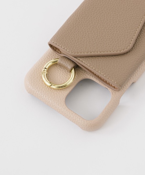 ensemble(皮革ブランド)（アンサンブル）の「iPhoneケースポルテ バイカラータイプ 【iPhone13mini iPhone13 iPhone13pro iPhone12 iPhone12Pro iPhone12mini iPhone11 iPhone11Pro iPhone6/6s/7/8/SE2 対応】（スマホケース/カバー・レディース・ブラック/グレー/ベージュ・SMALL/LARGE/X-LARGE/LL2/LL1/A/C/B）」の6枚目の写真