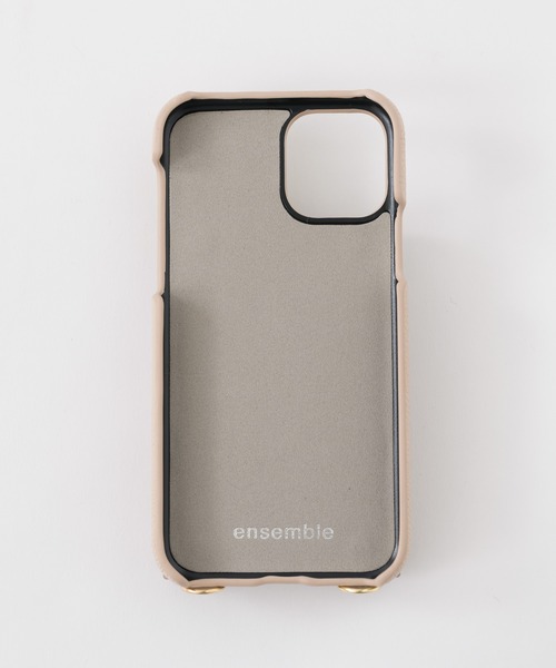 ensemble(皮革ブランド)（アンサンブル）の「iPhoneケースポルテ バイカラータイプ 【iPhone13mini iPhone13 iPhone13pro iPhone12 iPhone12Pro iPhone12mini iPhone11 iPhone11Pro iPhone6/6s/7/8/SE2 対応】（スマホケース/カバー・レディース・ブラック/グレー/ベージュ・SMALL/LARGE/X-LARGE/LL2/LL1/A/C/B）」の12枚目の写真
