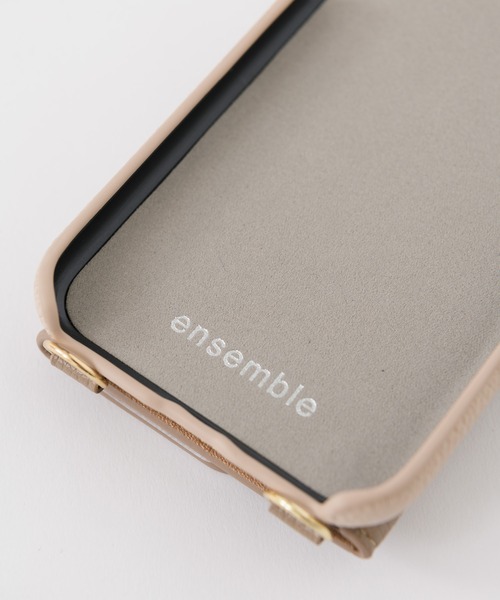 ensemble(皮革ブランド)（アンサンブル）の「iPhoneケースポルテ バイカラータイプ 【iPhone13mini iPhone13 iPhone13pro iPhone12 iPhone12Pro iPhone12mini iPhone11 iPhone11Pro iPhone6/6s/7/8/SE2 対応】（スマホケース/カバー・レディース・ブラック/グレー/ベージュ・SMALL/LARGE/X-LARGE/LL2/LL1/A/C/B）」の17枚目の写真