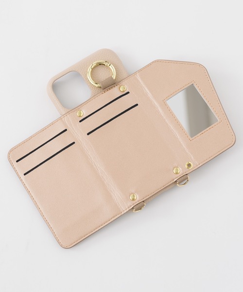 ensemble(皮革ブランド)（アンサンブル）の「iPhoneケースポルテ バイカラータイプ 【iPhone13mini iPhone13 iPhone13pro iPhone12 iPhone12Pro iPhone12mini iPhone11 iPhone11Pro iPhone6/6s/7/8/SE2 対応】（スマホケース/カバー・レディース・ブラック/グレー/ベージュ・SMALL/LARGE/X-LARGE/LL2/LL1/A/C/B）」の14枚目の写真