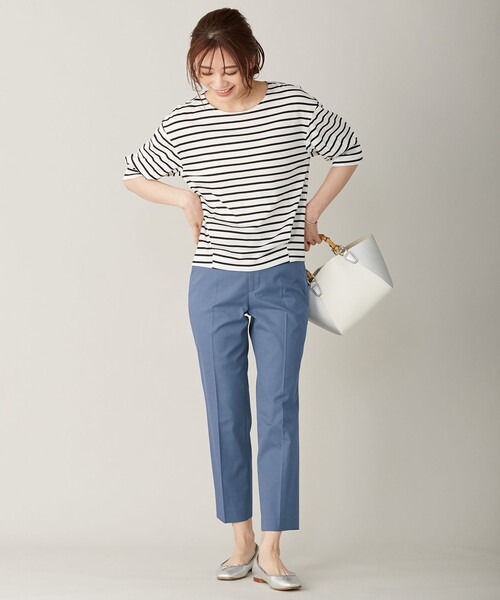 J.PRESS(ジェイプレス)の「コットンボーダー カットソー(Tシャツ/カットソー・レディース・ホワイト系1/ブラック系1/ベージュ系1・LARGE/MEDIUM)」の9枚目の写真