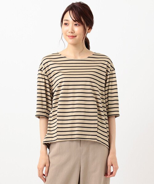 J.PRESS(ジェイプレス)の「コットンボーダー カットソー(Tシャツ/カットソー・レディース・ホワイト系1/ブラック系1/ベージュ系1・LARGE/MEDIUM)」の14枚目の写真