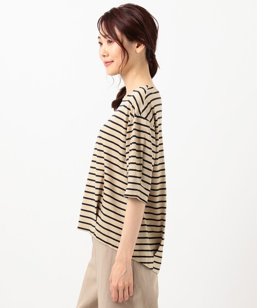 J.PRESS(ジェイプレス)の「コットンボーダー カットソー(Tシャツ/カットソー・レディース・ホワイト系1/ブラック系1/ベージュ系1・LARGE/MEDIUM)」の15枚目の写真