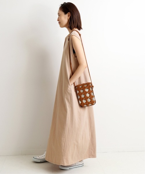 SLOBE IENA（スローブイエナ）の「21/- 天竺ロングワンピース【手洗い可能】◆（ワンピース・レディース・ベージュ/パープル/グレー/サックスブルー・38/36）」の8枚目の写真