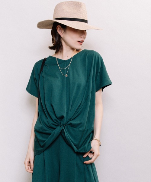 ELVENCE DEUX(エルベンスドゥ)の「キレイメ2WAYPO【SETUP可】(Tシャツ/カットソー・レディース・ブラック/ベージュ/ピンク/グリーン/モカ・MEDIUM/LARGE)」の5枚目の写真