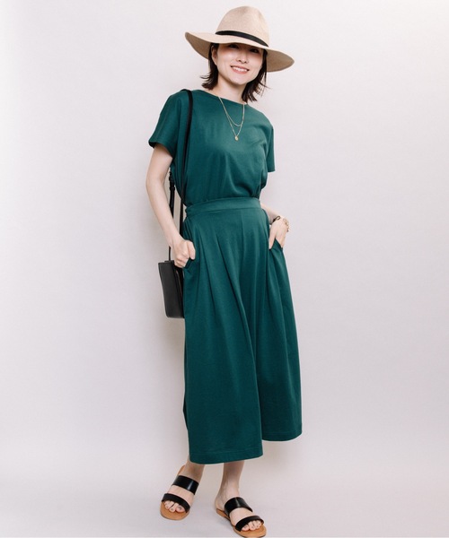 ELVENCE DEUX(エルベンスドゥ)の「キレイメ2WAYPO【SETUP可】(Tシャツ/カットソー・レディース・ブラック/ベージュ/ピンク/グリーン/モカ・MEDIUM/LARGE)」の19枚目の写真