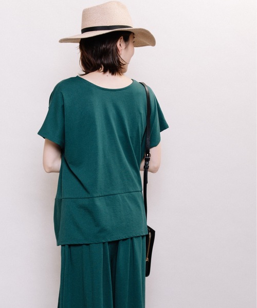 ELVENCE DEUX(エルベンスドゥ)の「キレイメ2WAYPO【SETUP可】(Tシャツ/カットソー・レディース・ブラック/ベージュ/ピンク/グリーン/モカ・MEDIUM/LARGE)」の21枚目の写真