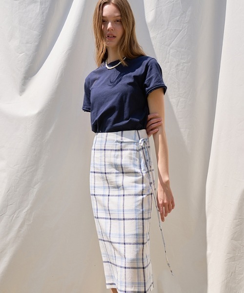 ANEDIT（アンエディット）の「【ANEDIT 】リネンチェックスカート / Linen Check Skirt（スカート・レディース・ホワイト/ベージュ・SMALL/MEDIUM）」の11枚目の写真