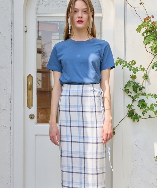 ANEDIT（アンエディット）の「【ANEDIT 】リネンチェックスカート / Linen Check Skirt（スカート・レディース・ホワイト/ベージュ・SMALL/MEDIUM）」の10枚目の写真