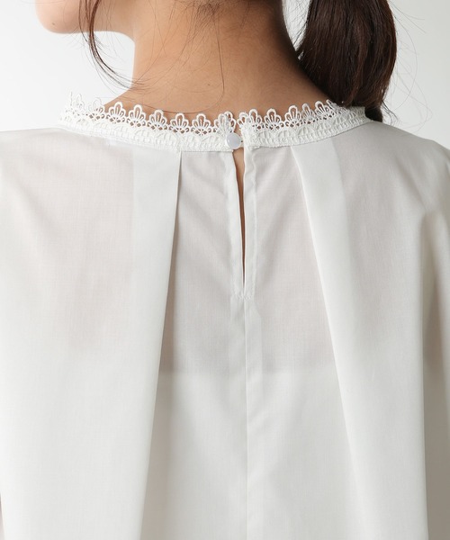 GLACIER（グラシア）の「袖レースブラウス（シャツ/ブラウス・レディース・ブラック/ホワイト/ダークオレンジ/ベージュ・M/L/S）」の13枚目の写真
