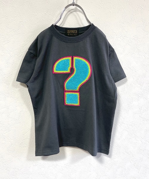 BIG FIELD（ビッグフィールド）の「サガラ刺繍ワッペンTシャツ（80～150cm）（Tシャツ/カットソー・キッズ・ホワイト/エメラルド/チャコール・90/100/110/120/80/130/95/140/150）」の3枚目の写真