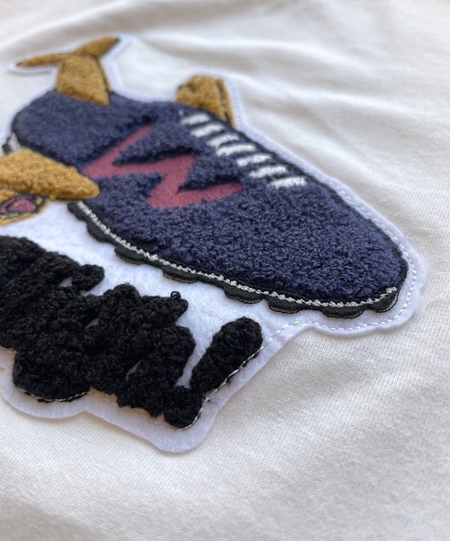 BIG FIELD（ビッグフィールド）の「サガラ刺繍ワッペンTシャツ（80～150cm）（Tシャツ/カットソー・キッズ・ホワイト/エメラルド/チャコール・90/100/110/120/80/130/95/140/150）」の9枚目の写真