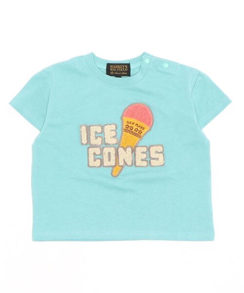 BIG FIELD（ビッグフィールド）の「サガラ刺繍ワッペンTシャツ（80～150cm）（Tシャツ/カットソー・キッズ・ホワイト/エメラルド/チャコール・90/100/110/120/80/130/95/140/150）」の11枚目の写真