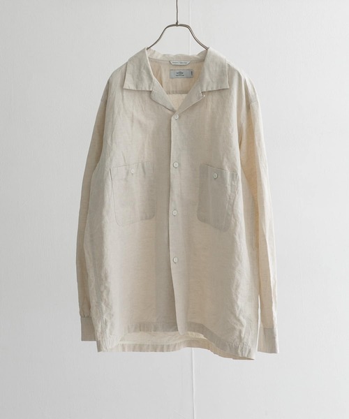 WORK NOT WORK URBAN RESEARCH(ワークノットワークアーバンリサーチ)の「WORK NOT WORK ロングスリーブオープンカラーシャツ(シャツ/ブラウス・メンズ・オフホワイト・SMALL/MEDIUM/LARGE/X-LARGE/0)」の1枚目の写真