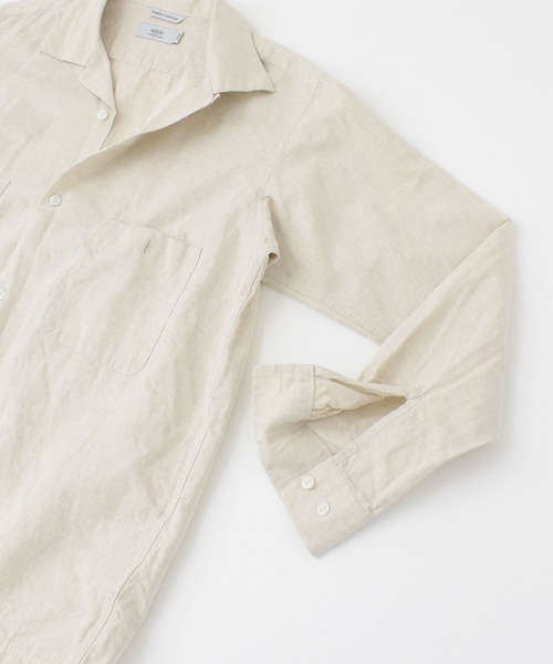 WORK NOT WORK URBAN RESEARCH(ワークノットワークアーバンリサーチ)の「WORK NOT WORK ロングスリーブオープンカラーシャツ(シャツ/ブラウス・メンズ・オフホワイト・SMALL/MEDIUM/LARGE/X-LARGE/0)」の5枚目の写真