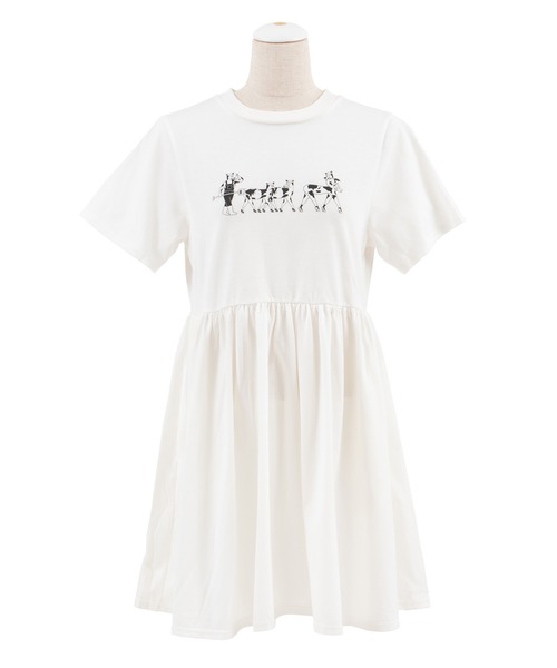 PUNYUS(プニュズ)の「Cattle Tワンピース(ワンピース・レディース・ホワイト/ブルー/グリーン・1/3/2/4)」の15枚目の写真