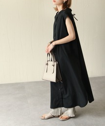 Chillfar | 2wayレースアップフレンチスリーブシャツワンピース(ワンピース)