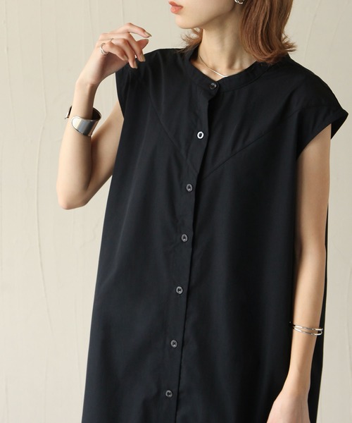 Chillfar(チルファー)の「2wayレースアップフレンチスリーブシャツワンピース(ワンピース・レディース・ホワイト/ブラック・FREE)」の17枚目の写真