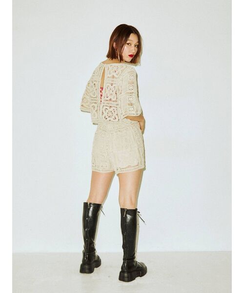 jouetie（ジュエティ）の「【セットアップ対応】クロシェオープントップス（Tシャツ/カットソー・レディース・ブラック/パープル/アイボリー・MEDIUM）」の21枚目の写真