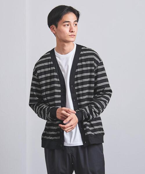 UNITED ARROWS(ユナイテッドアローズ)の「<UNITED ARROWS> MUSOU ボーダー カーディガン(カーディガン/ボレロ・メンズ・ブラック・SMALL/MEDIUM/LARGE/X-LARGE)」の5枚目の写真