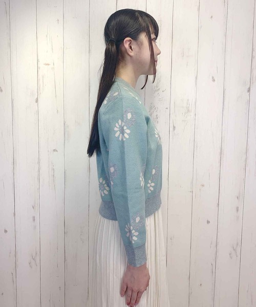 Clice de Paris（クリシェドゥパリス）の「K/お花セーター（ニット/セーター・レディース・サックスブルー・ONESIZE）」の6枚目の写真