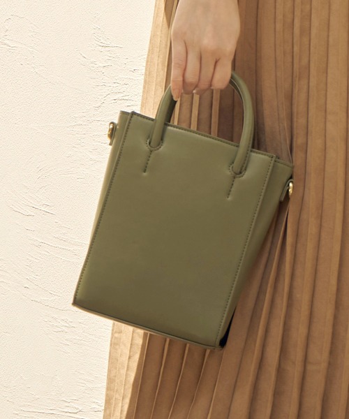 ikka（イッカ）の「スクエアミニトート2WAY（ショルダーバッグ・レディース・ブラック/グリーン/ピンク/その他1/ホワイト/イエロー/ベージュ・FREE）」の5枚目の写真