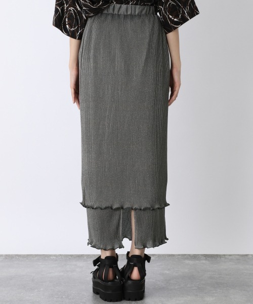 JEANASIS（ジーナシス）の「プリーツシャイニーティアードスカート/956022（スカート・レディース・ブラック/グレー/イエロー/ホワイト系その他・FREE）」の12枚目の写真