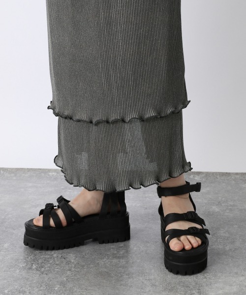 JEANASIS（ジーナシス）の「プリーツシャイニーティアードスカート/956022（スカート・レディース・ブラック/グレー/イエロー/ホワイト系その他・FREE）」の14枚目の写真